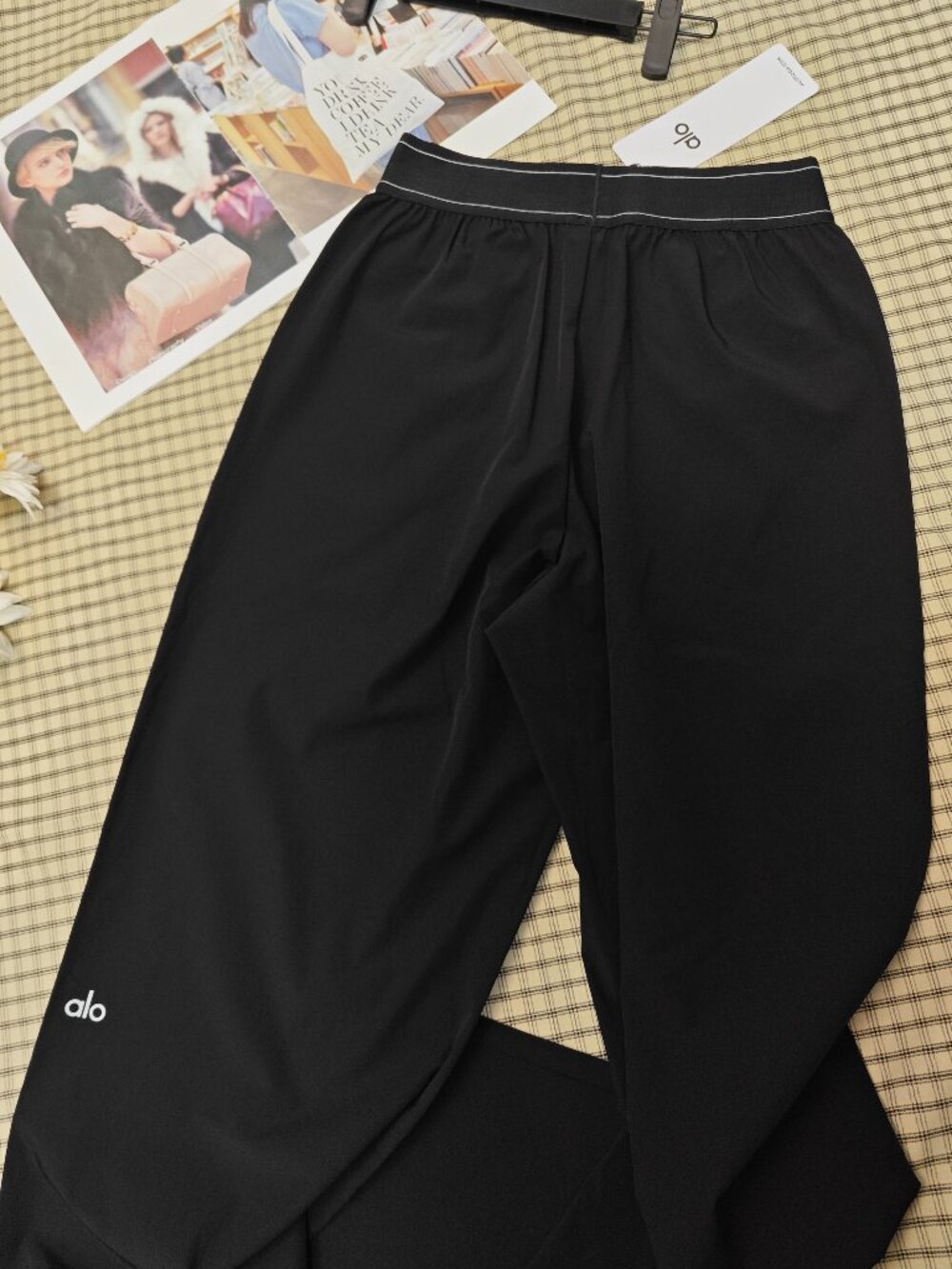 ✨ALO Yoga Suit Up Trouser Regular Black (NWT)😀 Elastic Waist, Loose Fit - Picture 3 of 9